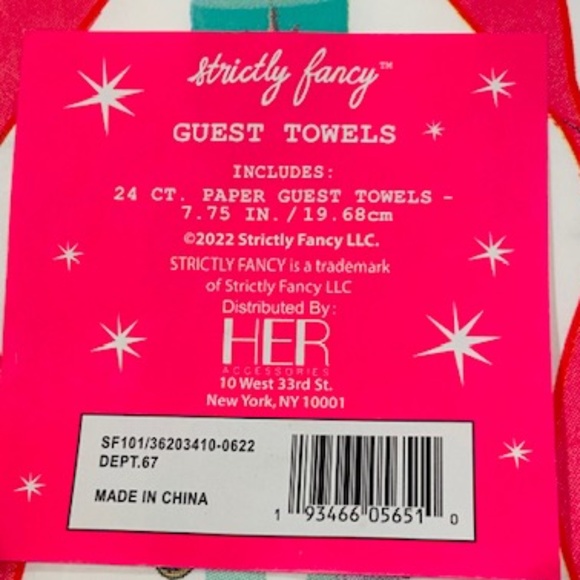 N25--New in Package Nutcracker Bright Pink Bow Stars Paper Guest Towels - Picture 3 of 5